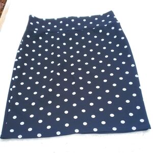 Polka Dot Women's Skirt - Black and White